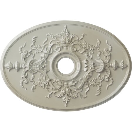 Ekena Millwork Alexa Medallion (Canopies up to 5 5/8"), 30 3/4"W x 21 1/4"H x 3 7/8"ID x 1 5/8"P, Flash Blue CM21X30ALFBS